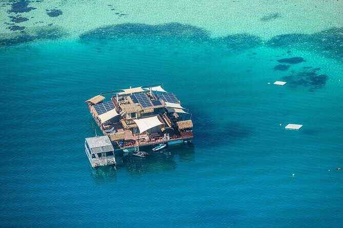 25 minutes Mamanuca Island Tour - The itinerary flow: overview, resort lagoons, surf island, then Cloud 9