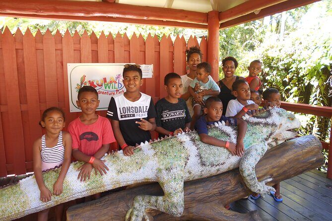 Admission + 2x Zip Line + Unlimited Water Slide Rides - Indoor Land & Sea building: cool air and Fiji nature made visible