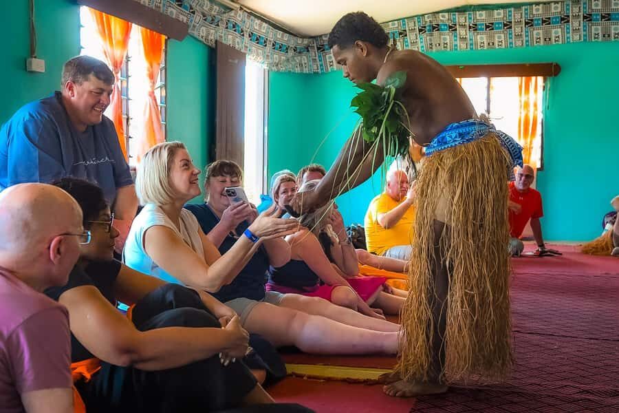 Fiji: Village & Mud-Crab Catching Tour - Vusama Village on the Tuva River: chiefly bure, lali drums and kava